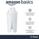 Amazon Basics Enhanced Replacement Water Filters for Water Pitchers, BPA-Free, WQA & NSF Certified, Compatible with Brita Water Pitchers & Drinking Water Filter Systems, 6 Month Filter Supply, 3-Pack