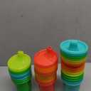 The First Years Take & Toss Spill Proof Sippy Cups - Rainbow Party Pack - Reusable Toddler Cups - Kids Cups and Snap On Lids for Ages 9 Months and Up - 20 Count (10 Ounces)