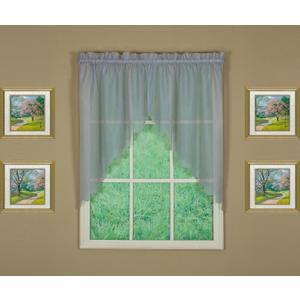 Today's Curtain Emelia Original Voile Swag Pair 38", Grey, 60" W x 38" L