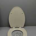 Bemis 1500EC 146 Almond Elongated Molded Wood Toilet Seat with Easy-Clean & Change Hinge