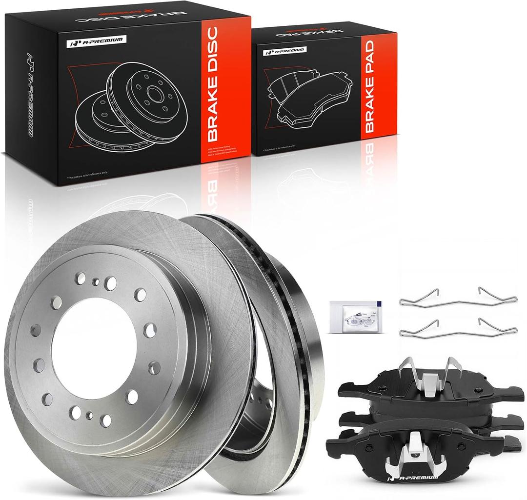 A-Premium 10.94 inch (278mm) Front Vented Brake Rotors and Ceramic Pads Kit
Compatible with Mazda Models - 3 2004 2005 2006 2007 2008 2009 2010 2011 2012 2013, 6-Pack