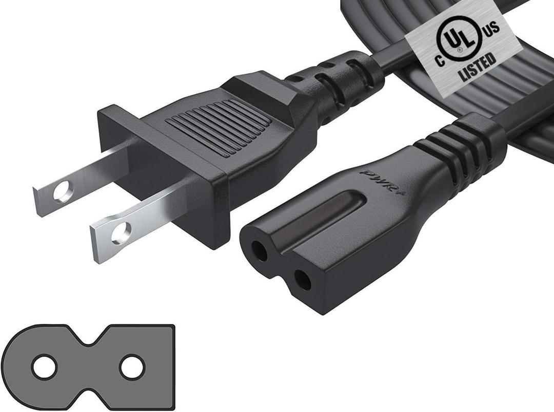 12Ft 2 Prong Polarized-Power-Cord for Vizio-LED-TV Smart HDTV, Bose Companion Speaker, Cable Box Router Arris, Sharp Sanyo Insignia Sound Bar, Singer Brother Baby-Lock Viking Pfaff Sewing Machine 12Ft 2 Prong Polarized-Power-Cord for Vizio-LED-TV Smart HDTV, Bose Companion Speaker, Cable Box Router Arris, Sharp Sanyo Insignia Sound Bar, Singer Brother Baby-Lock Viking Pfaff Sewing Machine