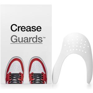 SOL3 Crease Guards | 2 Pairs of Shoe Crease Protectors for Air Force 1, Jordans, Dunks & More Sneakers (Large (Mens 7.5-13), White)