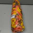 Ivydale 2 PCS Artificial Fall Hanging Flowers Fake Petunias Outdoor, Silk Faux Morning Glory Flowers with Eucalyptus,UV Resistant Realistic Mums Plants for Home Garden Decor (Fall Orange+Yellow)