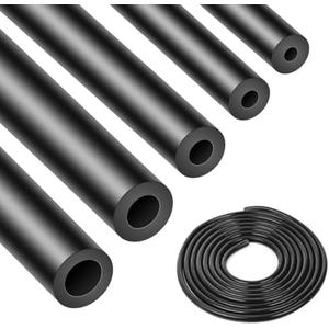 Shineyoo Silicone Vacuum Tubing Hose 6.6 FT, 1/8" 5/32" 1/4" 5/16" 3/8" ID High Performance 130PSI, Engine Automotive Vacuum Silicone Hose Line 5PCS