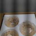 3 Pack Amber Glass Globe Shade Fixture Replacement, 5.11 Inch Diameter, E26 Base 1-5/8 Inch Fitter, Glass Globe Lampshade Cover for Pendant Wall Sconce Chandelier Vanity Light (Amber, 5.11 Inch)