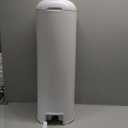 Diaper Genie Platinum Pail (Lily White) is Made in Durable Stainless Steel and Includes 1 Easy Roll Refill with 18 Bags That can Last up to 5 Months.