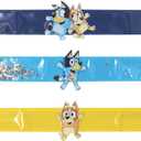 2 x LUV HER Bluey 3 Slap Bracelets for Girls – Fun Confetti Wristband Featuring Bluey – Adjustable Fit – Birthday Party Favor or Gift – Ages 3+