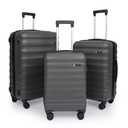 Cotpoly Home BABIL 3 Piece Luggage Set, ABS Hardside Suitcase Set with Spinner Wheels, TSA Lock, Lightweight Triplet Travel Luggage, 20/24/28 Inch Carry On and Checked Bags (Red)