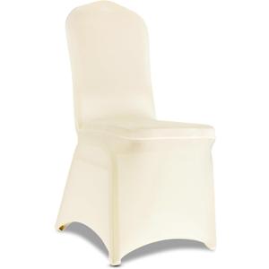 100 Pieces Ivory Chair Covers - Versatile Stretch Polyester Spandex Dining Chair Slipcovers for Dining, Party, Wedding, Banquet, and More