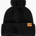 Womens Winter Knitted Beanie Hat, Knitted Soft Ski Cuff Cap with Pom Pom Warm Fleece Lined Hat, Pack Of 3