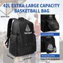 Pro Basketball Bag with Size 14 Shoe Compartment & Detachable Ball Mesh,Large Basketball Backpack for Boys with Wet Dry Separation,Insulated Cooler Pocket,Best for Basketball,Soccer,Volleyball