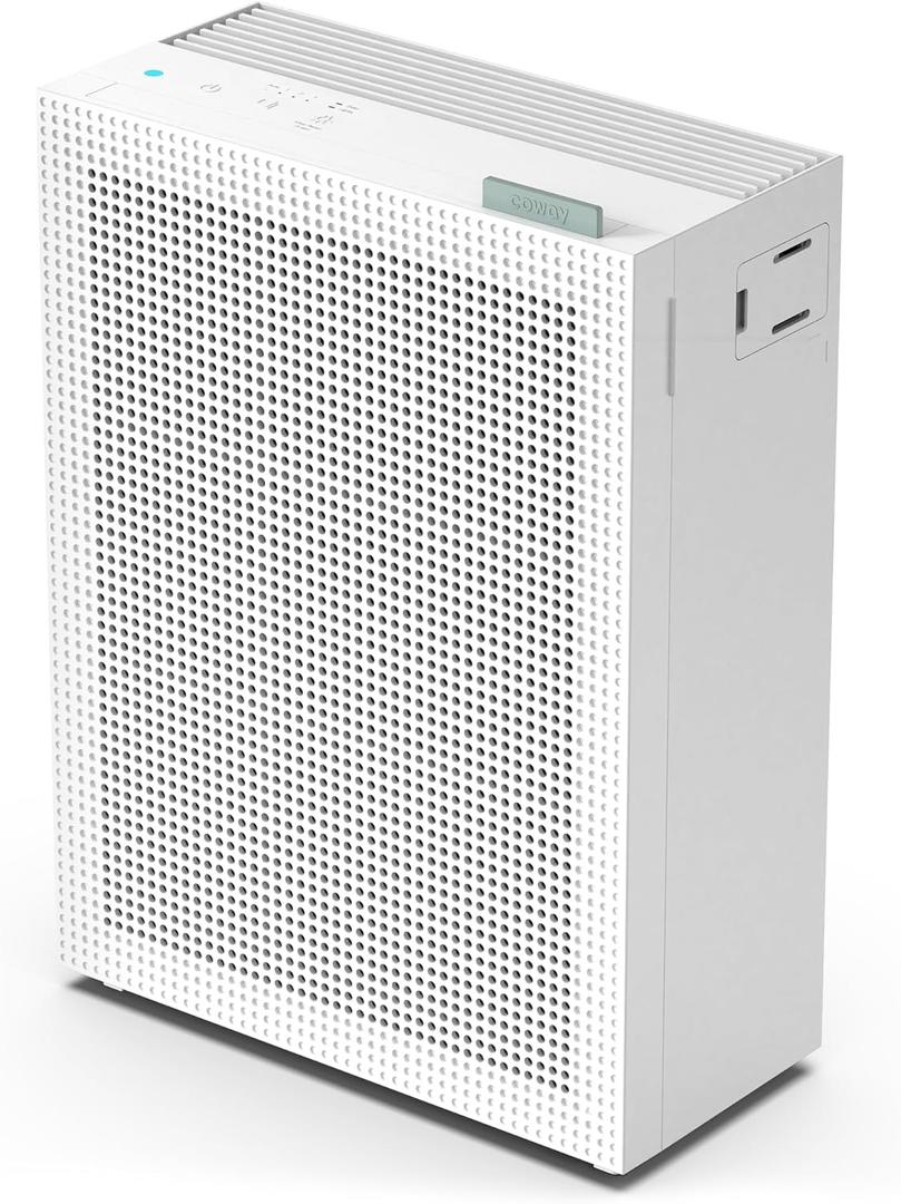 COWAY Air Purifiers for Home Bedroom up to 1,035ft with Washable Filter, True HEPA Filter for Smoke, Pollen, Dander, Smell Air Purifier with Air Quality Monitor, Auto Mode, 150, White