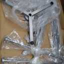 Blulu 2 Pcs Heavy Duty Adjustable Shopping Bag Rack Metal Rack for Retail Store Chrome Handbag Display Stand for Trade Show Boutique Small Business, 45 Inch (Silver)