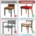 4 Pack Plastic Chair Covers for Dining Room,18 x 17 x 6 Inches Clear PVC Kitchen Chair Seat Protectors, Dustproof Kitchen Chair Covers (17" D x 18" W x 6" H)