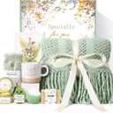 Valentines Day Gifts for Her Mom Friend Sister, Birthday Gifts for Women Self Care Spa Gift Baskets for Women, Get Well Soon Gift Baskets Thinking of You Relaxation Stress Relief Care Package (Sage Green)