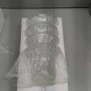 4 Pack Clear Hammered Glass Shade, Bell Shaped Light Fixture Replacement Globe or Cover with 2-1/8-Inch Fitter for Ceiling Fan Light Chandelier Wall Sconce, G0014