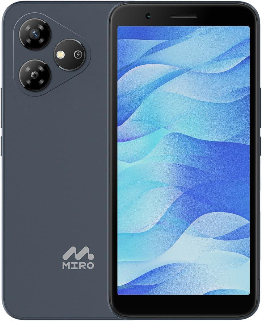 MIRO 4G Cell Phone - New Android 14 Go Edition Smartphone, 6" Display, 2GB+32GB (256GB Expandable), 3000mAh Battery, 5MP+2MP Camera, Dual SIM, 3.5mm Headphone Jack(Blue)
