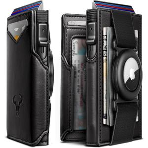 BULLIANT Men Airtag Wallet,Slim Front Pocket Wallet Money Clip for Men Gift 3.8"x2.7",Pop-up Access