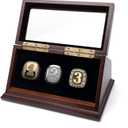 CHEZ MONETT Championship Ring Display Case Big Ring Storage Box (Espresso, 3)