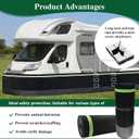 RV Skirting for Travel Trailers & 5th Wheels - Heavy Duty Camper Insulated Skirt, Easy Install RV Skirt, All Weather Waterproof, Windproof, UV, Cold-Weather with 50 Hook & Loop Fasteners 78 x 2.6ft