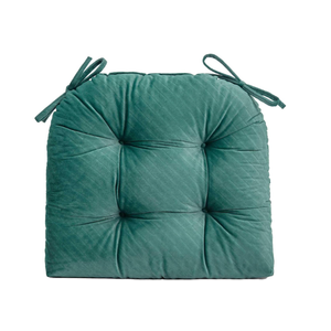 FABRICASTLE Chair Cushions Pads Non-Skid Comfortable 17" x 16" Seat Cushion Cover Set of 4 for Indoor Kitchen Dining Room Office Chairs (Green, 4 Counts (Pack of 1))