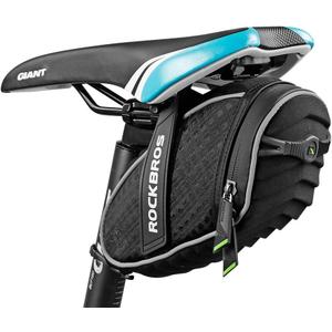 ROCKBROS Bolsa de asiento de bicicleta, bolsa de silln de bicicleta debajo del asiento 3D, paquete de asiento de ciclismo para bicicletas de carretera de montaa, color negro