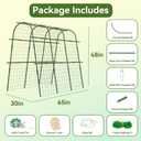 65"x48" Cucumber Trellis for Raised Bed, U-Shape Garden Trellis for Climbing Plants Outdoor, Metal Arch Vegetables Trellis, Detachable Cucumber Plant Support for Tomato,Squash