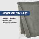 TheraCare Deluxe Heating Pad | Moist & Dry Heat | Four-Heat Settings | Sore Muscles | Soothing Warm Relief | Personal Size 12 x 15 | Safe, Automatic Shut Off