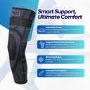 Caspe Leg Compression Sleeve With Strap, Full Length Thigh Knee Calf Support, Knee Compression Sleeve Women & Men, Full Leg Support for Light Recovery, Daily Wear