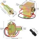 Electric Fuel Pump, 12V 4.5-7psi Universal Gas Diesel In-Line In-Tank Electric Fuel Pump With Installation Kit Metal Solid Petro Gasoline or Diesel Engine EP014 Standard Self Priming