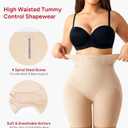 Nebility Shapewear Tummy Control High Waisted Butt Lifting Panties Body Shaper Shapewear Shorts Thigh Slimmer (Beige, M)