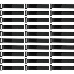 [30 Pack] 8 Inch Hook and Loop Straps Reusable Fastening Cable Strap, Durable Self Adhesive Cable Ties to Keep Your Place from Tangled Messes of Cord