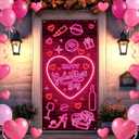VitalCozy Galentine's Door Cover 72 x 35 Inch Happy Galentine's Day Door Banner Gals Valentine's Day Indoor Outdoor Decorations Bachelorette Party Ladies Celebration Party Favor(Stylish)