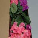 6 Bundles Outdoor Faux Flowers Realistic UV Resistant No Fade Artificial Silk Bougainvillea Flowers Bush Outside Decor for Front Porch Planter Patio Garden Home (Fuchsia/Purple/Watermelon Pink)