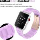 3 x Resin Band Bracelet for Apple Watch Series 7/6/SE/5/4/3/2/1 (Purple, 42mm/44mm)
