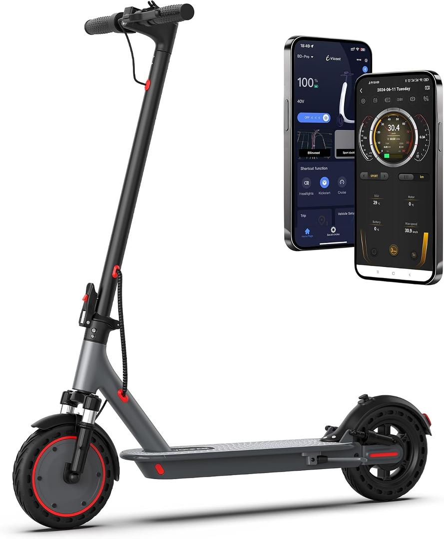 VOLPAM 10 Inches 500W Adult Electric Scooter with Dual Suspensions