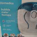 Homedics Bubble Mate Foot Spa, Toe Touch Controlled Foot Bath with Invigorating Bubbles and Splash Proof, Raised Massage Nodes and Removable Pumice Stone
