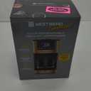 West Bend Timeless 12-Cup Programmable Coffee Maker with Brew Strength Selector for Hot and Iced Coffee, Includes 1-4 Cup Brew Option and Permanent Filter (Blue/Gold)