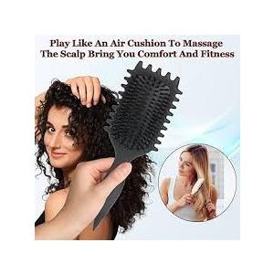 Curly Hair Brush Black, Volume Curl Defining Brush for Effortlessly Detangling Shaping and Styling Men's Women's Curls, Waves & Coils, Curly Hair Products, Reduce Frizz
