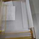 Acrylic Sign Holder 8.5X11 Gold Frames Double-Sided Gold Picture Frames for Flyer Holder Menu Holder Wedding Table Number Holder Christmas Photo Frame with Removable Sticky Dots -6 Pack