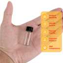 4ml Clear Glass Vials with Screw Caps and Plastic Stoppers, 1 Dram Small Liquid Sample Vial, Leak-Proof Vial, 50PCS
