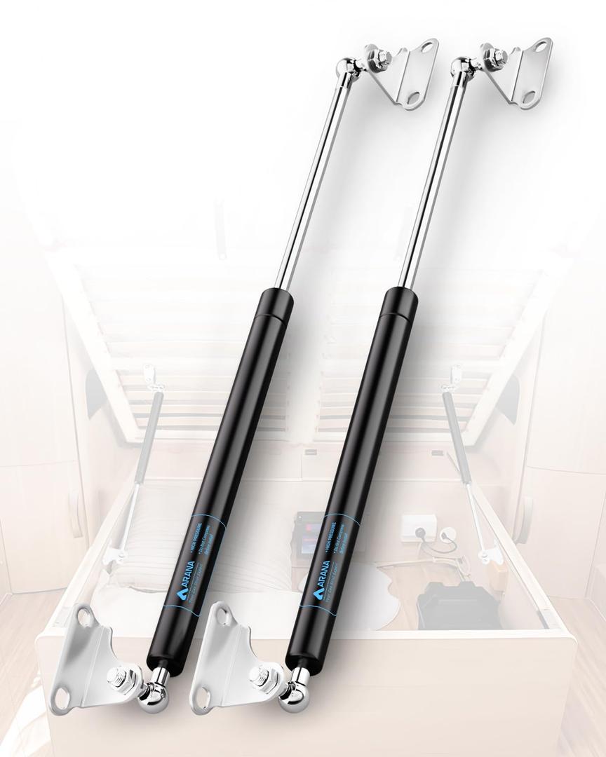 ARANA Gas Struts for Heavy Lid 20 inch, 150 lbs Heavy Duty Shock with Brackets, Hydraulic Lift Support Springs for Trap Door Murphy Bed Trailer Lid(Fits 135-165 lbs Lid), 2 Pcs