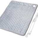 Heating Pad-Electric Heating Pads for Back, Neck, Abdomen, Moist Heated Pad for Shoulder, Knee, Hot Pad for Pain Relieve, Dry&Moist Heat & Auto Shut Off(Light Gray, 20''×24'')