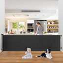 PRObebi Retractable Baby & Dog Gate - Extends to 110" Wide, 34" Tall, for Stairs, Doorways, Hallways, Outdoor, Deck, Porch