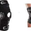 DonJoy Performance Bionic Fullstop ACL Knee Brace  4 Points of Leverage Hinged Knee Support for Ligament Protection, Injuries, Prevent Knee Hyperextension for Football, Soccer, Lacrosse, Contact Sports (Large)