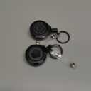 MNGARISTA Upgraded Heavy Duty Retractable Keychain with Belt Clip, 10 OZ Retraction, 31.5" Stainless Steel Cord Key Chain, 3K Carbon Fiber ID Badge Reel Holder with Badge Strap and Key Ring, 2 Pack