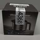 GYNHD Dental Ultrasonic Retainer Cleaner Machine: Dental Cleaning Pod for Denture/Mouth Guard/Aligner/Night Guard/Braces/Toothbrush Heads/Jewelry - 45kHz Retainer Cleaner with Digital Timer & 200ML (deep black)