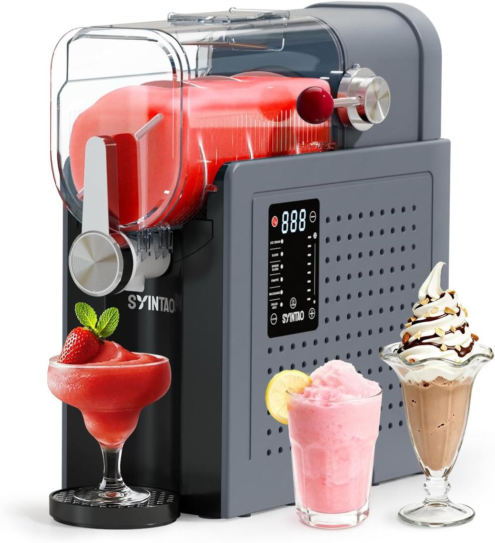Slushie Machine for Home, Soft Serve Ice Cream Machine, 88oz Vessel Slushy Machine with 6 Preset Programs, Frozen Drink Maker for slush, Margaritas, Smoothie, Frapps, Milkshakes, and More (Upgrade CoolGray) Slushie Machine for Home, Soft Serve Ice Cream Machine, 88oz Vessel Slushy Machine with 6 Preset Programs, Frozen Drink Maker for slush, Margaritas, Smoothie, Frapps, Milkshakes, and More (Upgrade CoolGray)