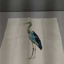 Moslion Heron Pillow,Home Decorative Throw Pillow Cover Watercolor Blue Heron Cotton Linen Cushion for Couch/Sofa/Bedroom/Livingroom/Kitchen/Car 18 x 18 inch Square Pillow case